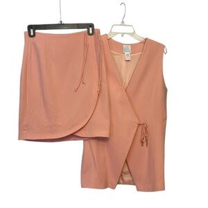 Elegant Sherbet Skirt Suit